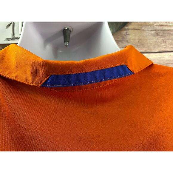 Nike Florida Gators Polo Shirt Mens XL Orange Back hit  Dri Fit Golf Performance - Picture 7 of 12